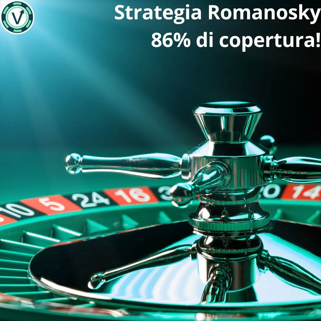 Copertina guida completa alla Strategia Romanosky per Roulette con copertura del tavolo all'86%